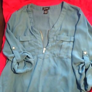 3/4  Roll-up Sleeved Blouse